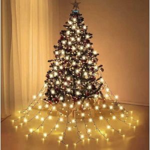 CB-Goods Vlaggenmast Kerstboom Verlichting – Led Verlichting Net – LED Lampjes Slinger – 280 LEDS - TikTok - Kerstmis - Kerstverlichting - Kerstboom - 2 x 8 meter