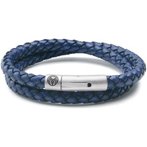 Lucleon - Heren - Leer Armband - Blauw