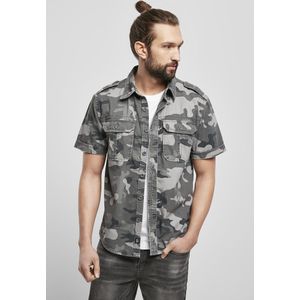 Heren - Mannen - Menswear - Modern - Urban - Casual - Streetwear - Dikke kwaliteit - Shirt - Ripstop - Shortsleeve - Blouse - US overhemd grijs