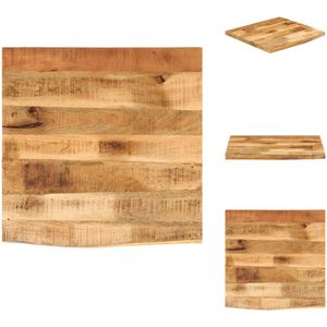 vidaXL Tafelblad - Tafelbladen - Vervangend Tafelblad - Meubelpaneel - Tafelblad met natuurlijke rand 40x40x3,8 cm massief mangohout