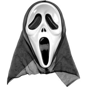 Fjesta Scream Masker - Halloween Masker - Halloween Kostuum - Carnaval Masker - Kunststof - One Size