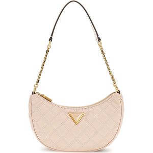 Guess Giully Top Zip Shoulder bag Dames Schoudertas - Light Beige