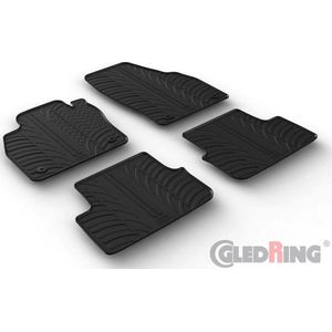 Gledring Rubbermatten passend voor Audi A1 (GB) 12/2018- (T profiel 4-delig + montageclips)