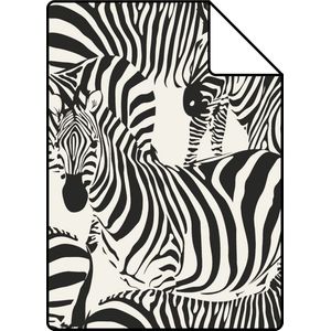 Proefstaal Origin Wallcoverings behang zebra's zwart en wit - 26,5 x 21 cm - 347453-S