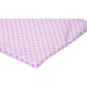 Angel Toys houten stapel poppen bed, kleur wit/roze. Afm. 50,5 x 27,5 x 43 cm