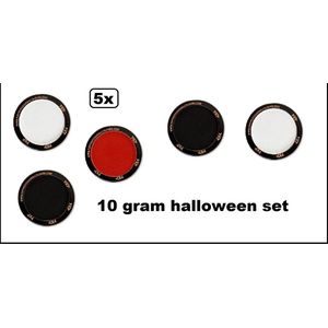 5x PXP Professional Colours 10 gram Halloween set - Schmink festival thema feest horror creepy  party fun