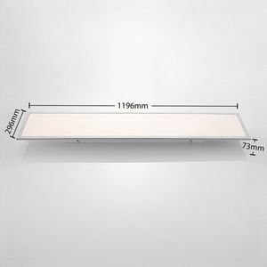 Lindby - LED paneel - CCT - 1licht - kunststof, aluminium - H: 7.3 cm - wit, zilver - Inclusief lichtbron