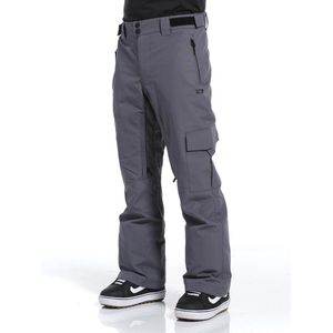 Rehall BUZZ-R Heren Wintersportbroek Grijs L - Skibroek - Snowboardbroek - Gewatteerde Broek