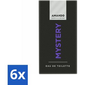 Amando - Mystery - Eau de Toilette - Spray - Voor Mannen - 50 ml - Voordeelverpakking - 6 stuks