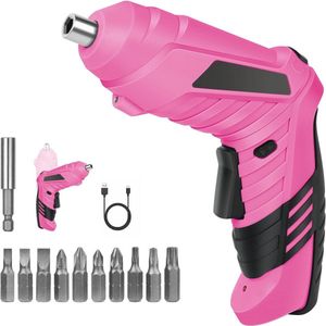 Draadloze Elektrische Schroevendraaier met 11 Accessoires en USB Oplader - 3,5 N·m Max Koppel