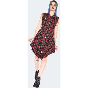 Jawbreaker Korte jurk -S- Tartan Shirtdress With Chains Multicolours