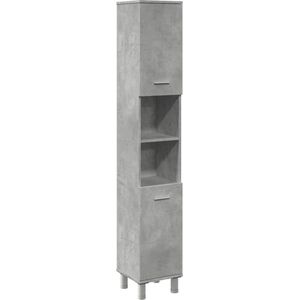 vidaXL - Badkamerkast - 30x30x179 - cm - spaanplaat - betongrijs
