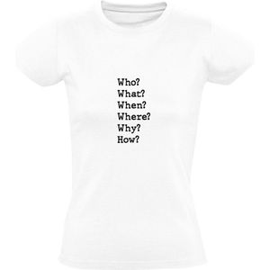 Journalist vragen | Dames T-shirt | pers | media | krant | verslaggever | interview