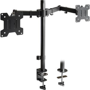 Monitor arm - voor 2 Schermen - Veersteun - Monitor arm 2 schermen - Dubbele Monitorstandaard voor 13""-27"" LCD LED Schermen - Dual Monitor Stand in Hoogte Verstelbaar, Zwenkbaar, Kantelbaar PC Computer Monitor Beugel tot 8kg, VESA 75x75-100x100MM