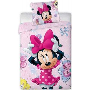 Disney Minnie Mouse Dekbedovertrek - 140 x 200 cm - Eenpersoons Kinderdekbedovertrek - 100% Katoen
