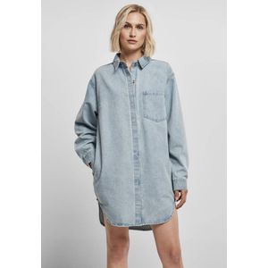 Urban Classics - Oversized Denim Shirt Korte jurk - L - Blauw