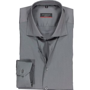 ETERNA modern fit overhemd - superstretch lyocell heren overhemd - antraciet grijs - Strijkvriendelijk - Boordmaat: 40