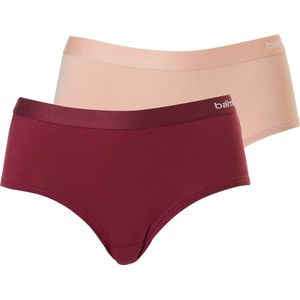 Apollo Dames Hipster Rood / Roze Bamboe 2-pack - Maat S