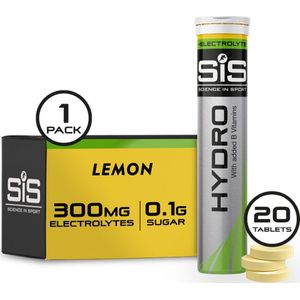 Science in Sport - SIS Go Hydro Bruistabletten - 300mg Elektrolyten - Lemon Smaak - 20 Tabletten