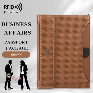 Vrouwen en Mannen RFID Paspoorthoes – Multifunctionele Lederen Kaarthouder voor SIM, Micro, Nano Kaarten, Reispassen, Portemonnee, Tas en Kaartopslag voor Reizen