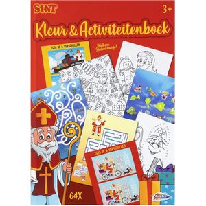 Sinterklaas Kleur & Activiteiten boek A4, 64 pagina's