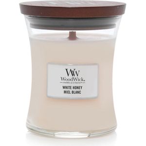WoodWick Hourglass Medium Geurkaars - White Honey