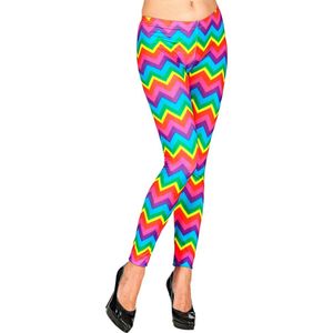 Widmann - Jaren 80 & 90 Kostuum - Regenboog Legging Zomer Festival - Multicolor - Small / Medium - Carnavalskleding - Verkleedkleding