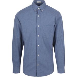 Gant Flanel Overhemd Blauw - Overhemden Casual