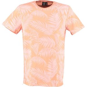 T-shirt Ronde Hals Print Oranje (1901020212 - 478 - Cantaloupe)