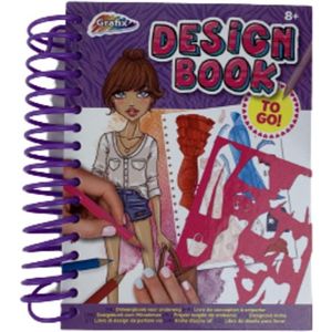 Design boekje kleurboek - Paars / Multicolor - Karton / Kunststof - 13 x 15 cm - Design - Kleurboek - DIY - Knutselen