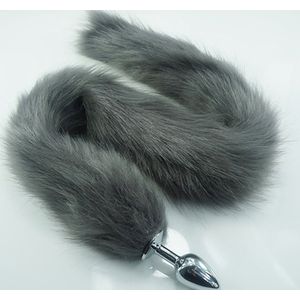 Buttplug - Vossenstaart buttplug - Foxtail buttplug - Grijs - Erotisch - XL - 75CM - Anaal - Tail buttplug