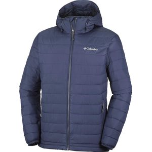 Columbia Powder Lite™ Hooded Jacket - Heren Jas - Gewatteerde puffer Jas met Capuchon - Maat L - Blauw
