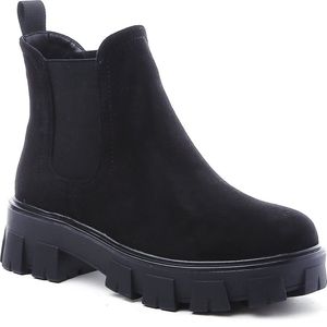 SmileFavorites® Chelsea boots - Zwart - Suedine - Maat 37