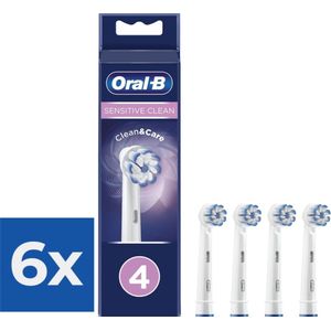 Oral-B Sensitive Clean - Opzetborstels - 4 Stuks - Voordeelverpakking 6 stuks