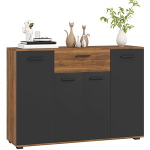 HOMCOM-Dressoir-120x35x85cm-Spaanplaat-Bruin