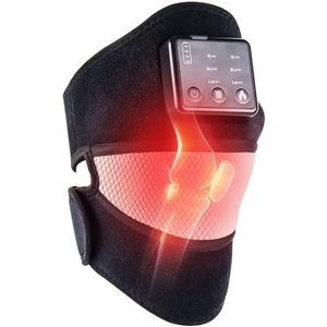 Verwarmd kniemassageapparaat voor pijnverlichting - Draagbare knie-, schouder- en elleboogbrace met verwarming en massage