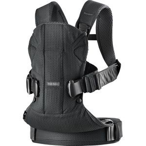 BabyBjörn Draagzak One Air - 3D Mesh - Zwart - Buikdrager - Rugdrager – Ergonomisch – Ademend