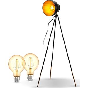 B.K.Licht - Vloerlamp incl. 2 x filament lichtbronnen - 2.200 K - G80