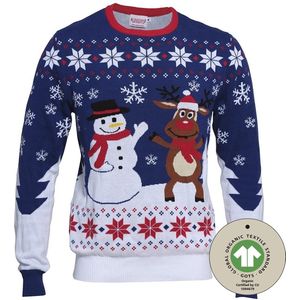 Foute Kersttrui Dames & Heren - Christmas Sweater ""Beste Vrienden"" - 100% Biologisch Katoen - Mannen & Vrouwen Maat XL - Kerstcadeau