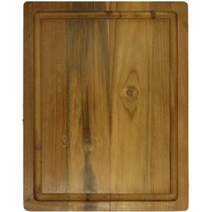 Snijplank naturel met groef - 60x40x3 - Naturel - Oud Teakhout