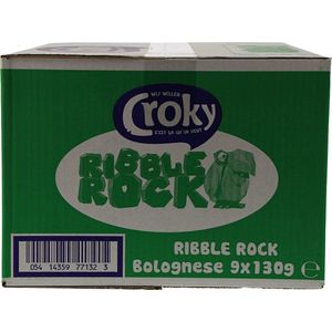 Croky Ribble rock bolognese, vegetarisch-vegan-glutenvrij-lactosevrij 9 zakken x 130 gram