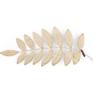 Riviera Maison Kunsttak rotan decoratie takken voor bloemen - Botanic Leaf rieten tak 80 cm lang