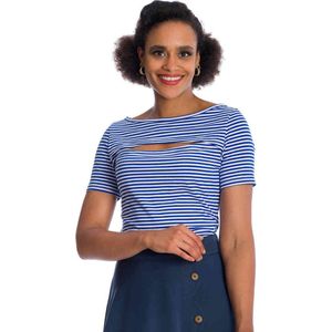 Banned - SWEET STRIPES Top - XL - Blauw