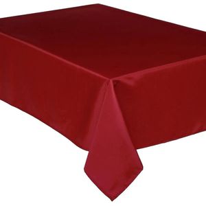 Tafelkleed van polyester met formaat 240 x 140 cm - rood - Eettafel tafellakens