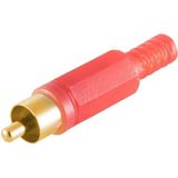 Soldeerbare Mono Tulp Connector (m) - Verguld - Rood