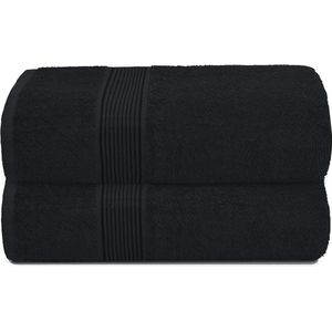 2-pack extra groot katoenen badlaken - ultra-absorberend en compact - 100 x 150 cm - handdoek voor sportschool en reizen