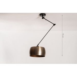 Lumidora Hanglamp 31175 - AMBER - E27 - Zwart - Goud - Messing - Metaal - ⌀ 32 cm