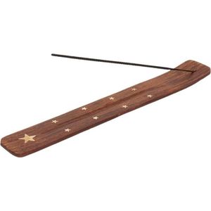 Wierookhouder houten plankje ster