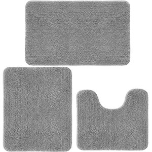 Selbro ® Luxueuze 3-delige Badmat Set met Antislip en Absorberende Microvezel voor Badkamercomfort