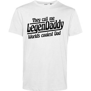 T-shirt Legendaddy World's Coolest Dad | Vaderdag | Vaderdag cadeau met tekst | Vaderdag cadeau | Wit | maat XL